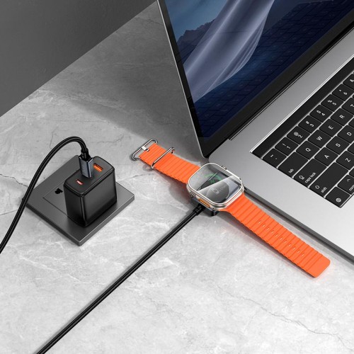 Заряджання Qi HOCO PD100W+iWatch 2-in-1 charging cable CW66 black