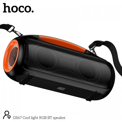 Акустика-караоке HOCO Cool light RGB BT speaker DS67 IPX5 |BT5.4, TWS, USB/AUX/TF, 30Wx2, 8.5h| black