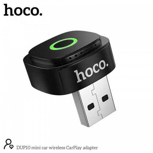 Адаптер HOCO mini car wireless CarPlay adapter DUP10 black