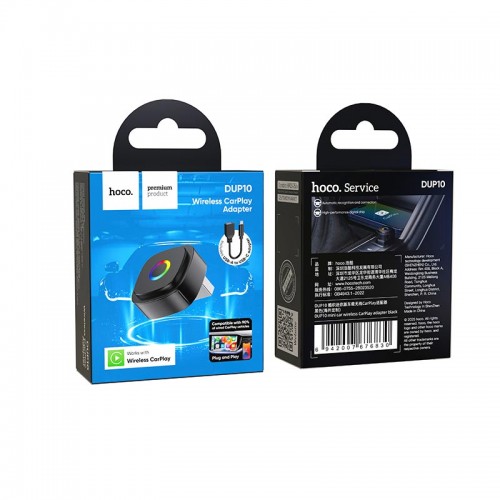 Адаптер HOCO mini car wireless CarPlay adapter DUP10 black