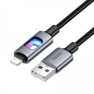 Кабель HOCO Lightning New charging data cable U144 |1.2m, 2.4A|