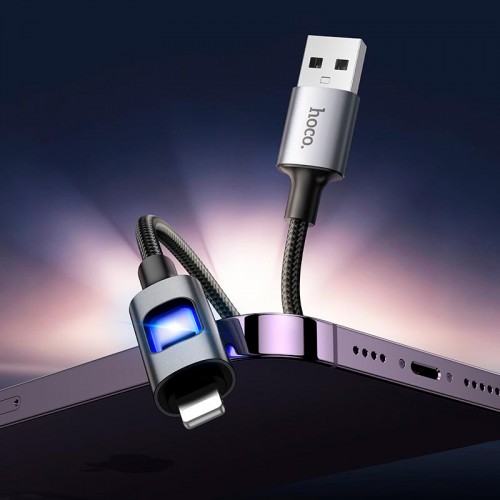 Кабель HOCO Lightning New charging data cable U144 |1.2m, 2.4A|