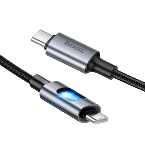 Кабель HOCO Type-C до Type-C New charging data cable U144 |1.2m, 60W| black