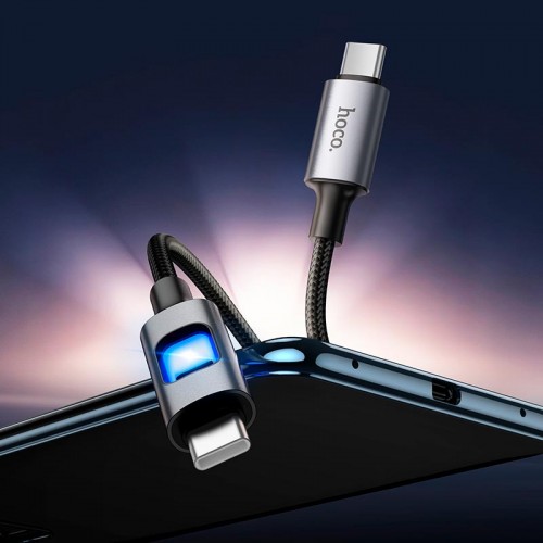 Кабель HOCO Type-C до Type-C New charging data cable U144 |1.2m, 60W| black