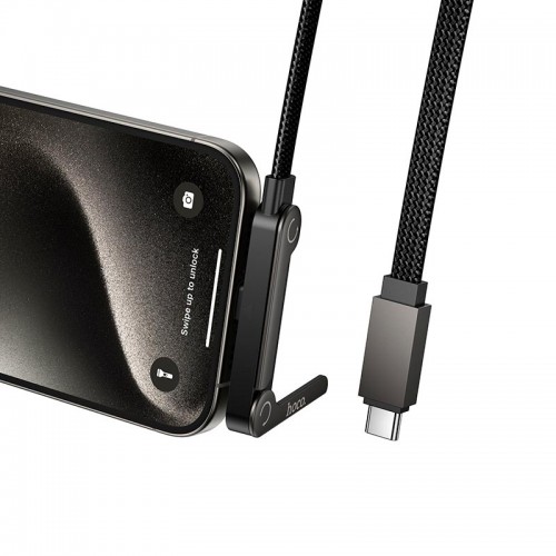Кабель HOCO C to C Exquisite bracket charging data cable U150 |1.2m, 60W| black