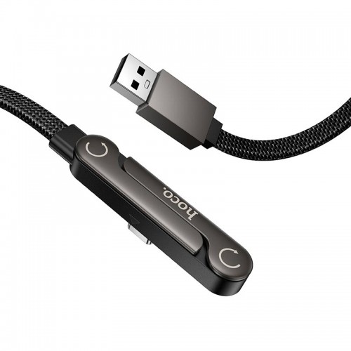 Кабель HOCO Type-C Exquisite bracket charging data cable U150 |1.2m, 36W| black