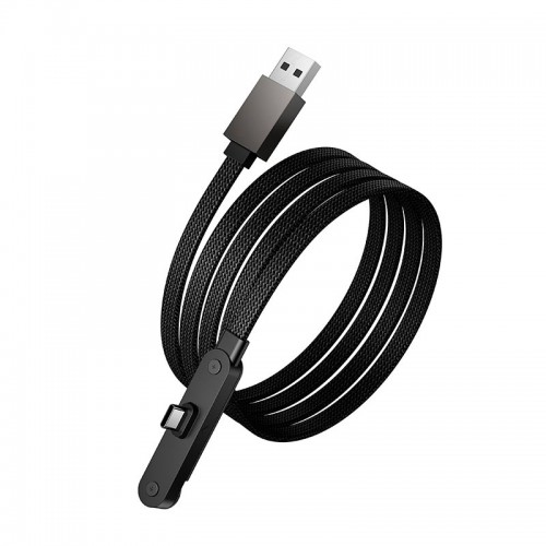 Кабель HOCO Type-C Exquisite bracket charging data cable U150 |1.2m, 36W| black