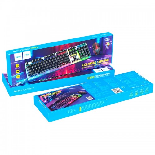 Набір Combo HOCO Luminous gaming keyboard and mouse set GM18 black