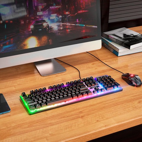Набір Combo HOCO Luminous gaming keyboard and mouse set GM18 black