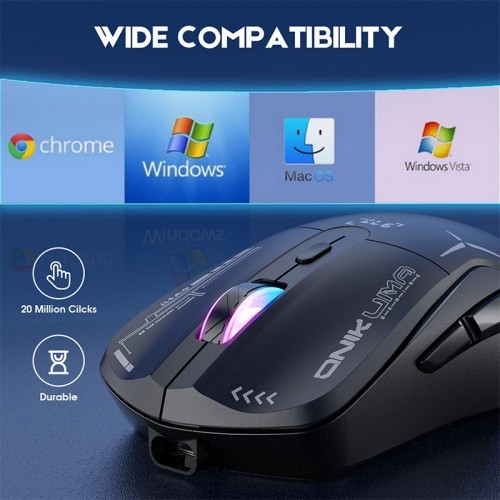 Миша Onikuma Wired + 2.4 G RGB Gaming Mouse CW917 |800-4800DPI black