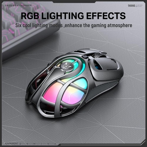 Мышь Onikuma Tri Mode RGB gaming mouse DM02 |2.4G/BT/Type-C|