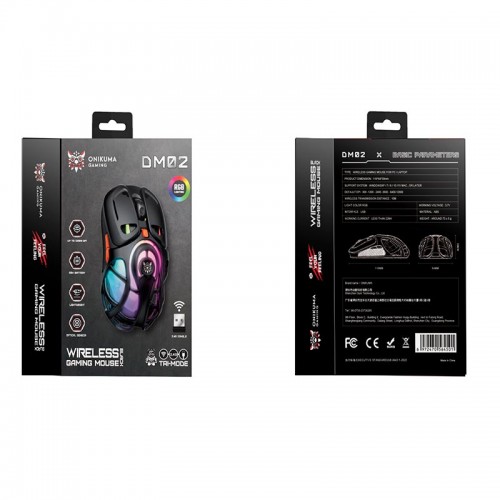 Мышь Onikuma Tri Mode RGB gaming mouse DM02 |2.4G/BT/Type-C|