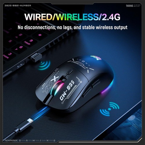 Мышь Onikuma Tri Mode RGB gaming mouse CW935 |2.4G/BT/Type-C|