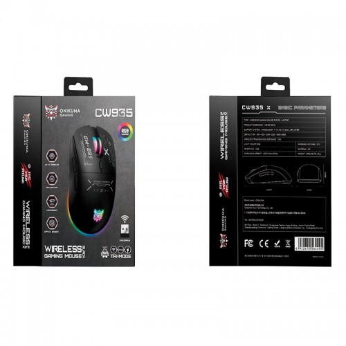Мышь Onikuma Tri Mode RGB gaming mouse CW935 |2.4G/BT/Type-C|