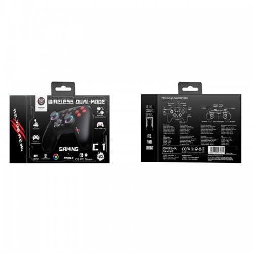 Ігровий контролер Onikuma wireless gamepad C1 |3D axis RGB, 8h| black