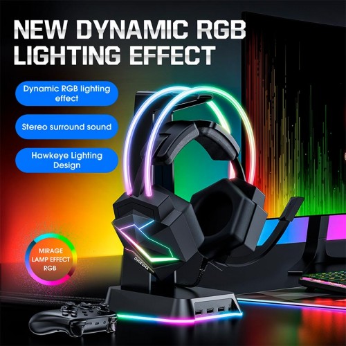 Навушники ONIKUMA Gaming with RGB LED X20 7.1 black