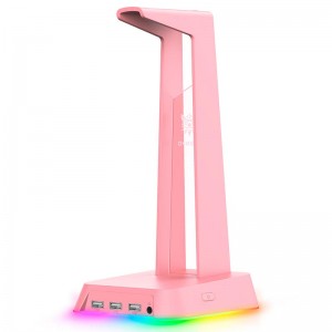 Тримач навушників Onikuma RGB Gaming ST-2 |3USB, AUX| pink