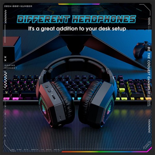 Навушники Onikuma Wireless Gaming Headset Headworn GT806 |BT5.4/2.4G, Type-C, 20H, RGB| black