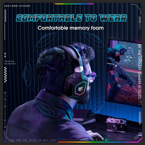 Навушники Onikuma Wireless Gaming Headset Headworn GT806 |BT5.4/2.4G, Type-C, 20H, RGB| black
