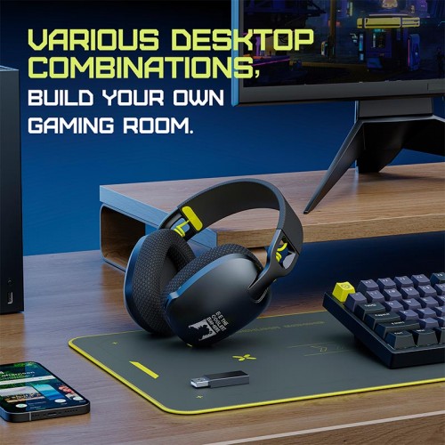 Навушники Onikuma Headworn Three Mode Headset B2 |BT5.3/2.4G/Type-C, 25H| black