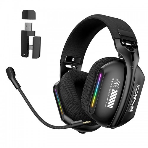 Навушники Onikuma Tri Mode gaming headphones GT808 |BT5.3/2.4G/3.5mm, 18/60H, RGB| black