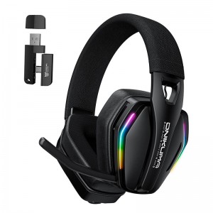 Навушники Onikuma Tri Mode gaming headphones GT826 |BT5.4/2.4G/Type-C, 15/80H, RGB| black