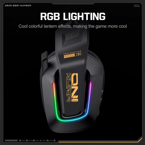 Навушники Onikuma Tri Mode gaming headphones GT828 |BT5.4/2.4G/Type-C, 15/55H, RGB| black