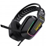Наушники Onikuma проводные игровые наушники X13 |3.5 мм+USB, RGB| черные