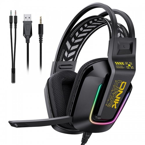 Навушники Onikuma wired gaming headphones X13 |3.5mm+USB, RGB| black