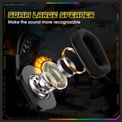 Навушники Onikuma wired gaming headphones X13 |3.5mm+USB, RGB| black