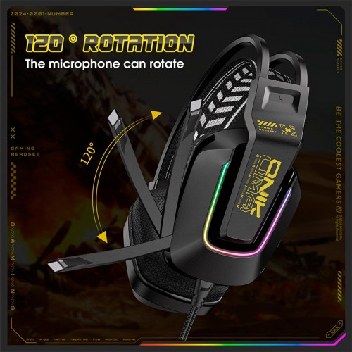 Навушники Onikuma wired gaming headphones X13 |3.5mm+USB, RGB| black