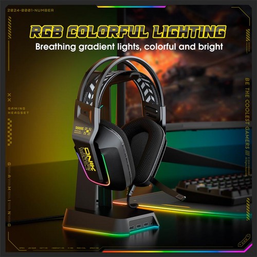 Навушники Onikuma wired gaming headphones X13 |3.5mm+USB, RGB| black