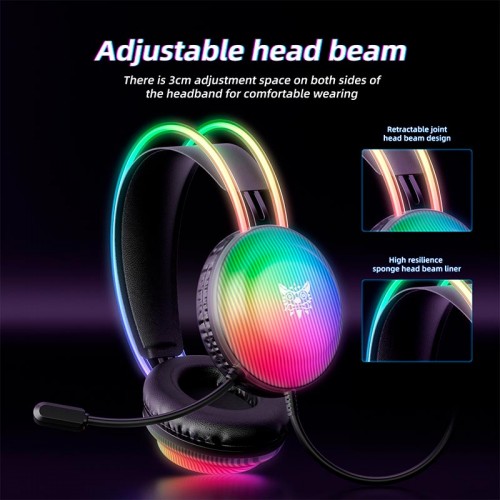 Навушники Onikuma wired gaming headphones X29 |3.5mm+USB, RGB| black