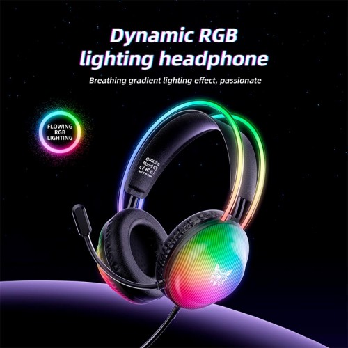 Навушники Onikuma wired gaming headphones X29 |3.5mm+USB, RGB| black