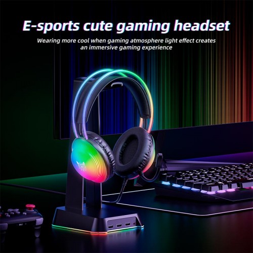 Навушники Onikuma wired gaming headphones X29 |3.5mm+USB, RGB| black