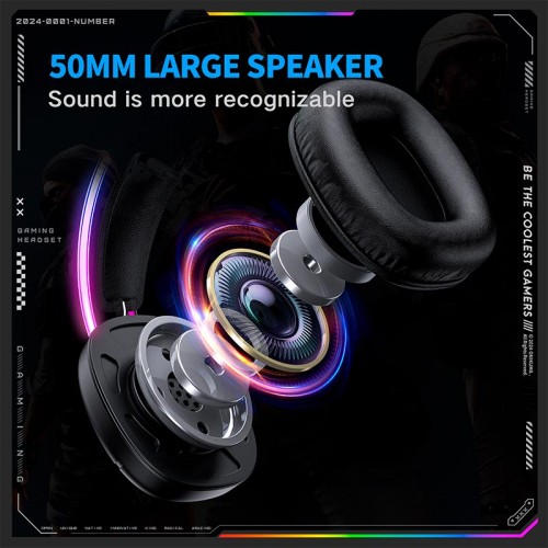 Навушники Onikuma wired gaming headphones X33 |Type-C/USB, RGB| black