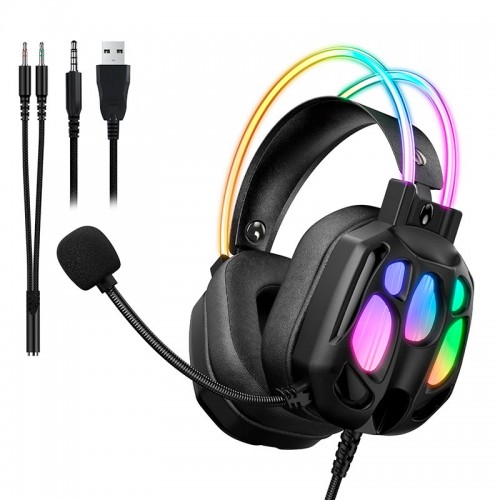 Навушники Onikuma wired gaming headphones X89 |3.5mm+USB, RGB| black