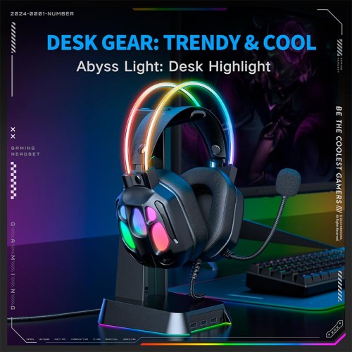 Навушники Onikuma wired gaming headphones X89 |3.5mm+USB, RGB| black