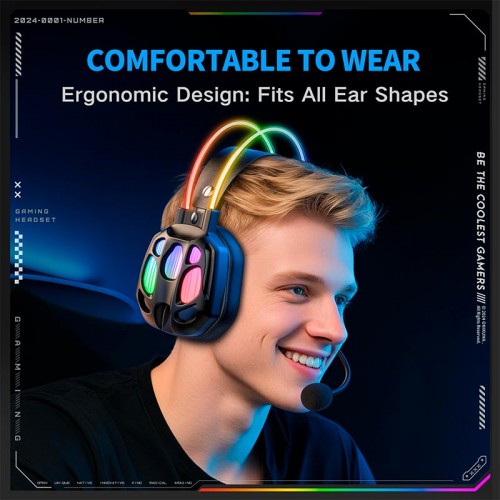 Навушники Onikuma wired gaming headphones X89 |3.5mm+USB, RGB| black