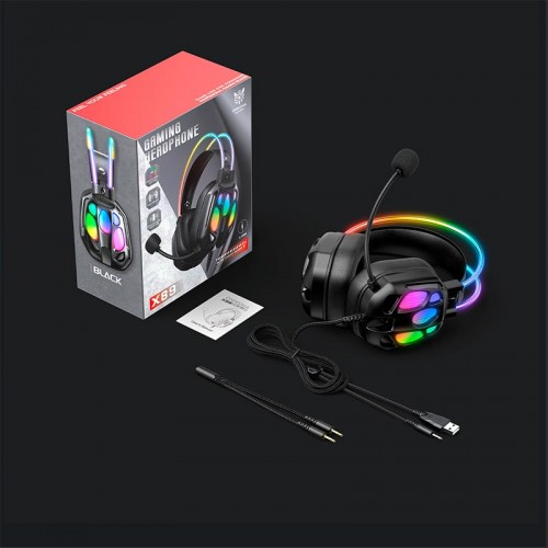 Навушники Onikuma wired gaming headphones X89 |3.5mm+USB, RGB| black