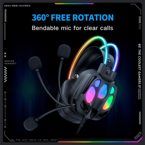 Навушники Onikuma wired gaming headphones X89 |3.5mm+USB, RGB| black