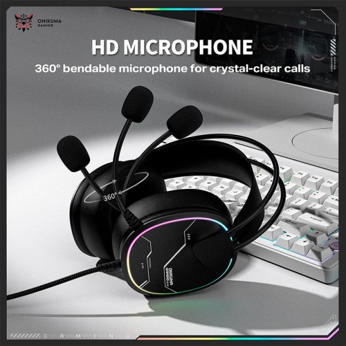 Наушники Onikuma wired gaming headphones X91 |3.5mm+USB, RGB| black