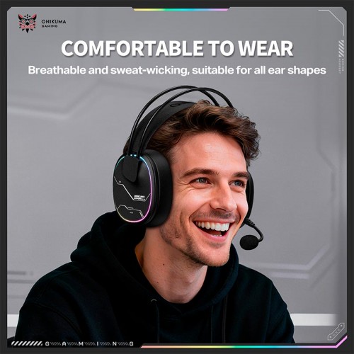 Наушники Onikuma wired gaming headphones X91 |3.5mm+USB, RGB| black