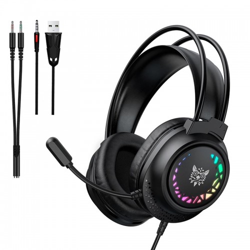Наушники Onikuma wired gaming headphones X92 |3.5mm+USB, RGB| black