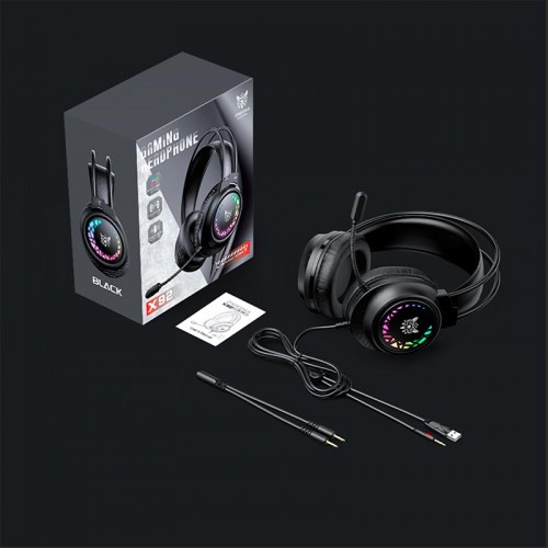 Наушники Onikuma wired gaming headphones X92 |3.5mm+USB, RGB| black