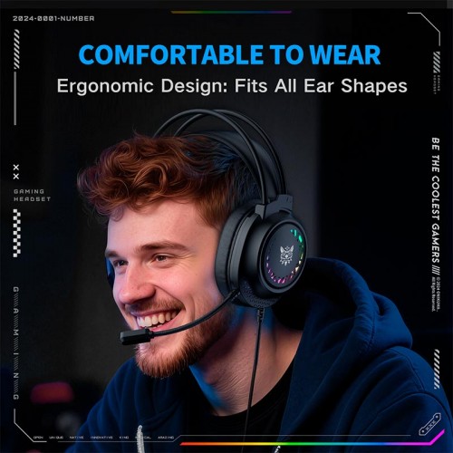 Наушники Onikuma wired gaming headphones X92 |3.5mm+USB, RGB| black
