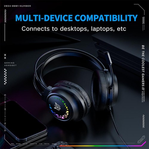 Наушники Onikuma wired gaming headphones X92 |3.5mm+USB, RGB| black