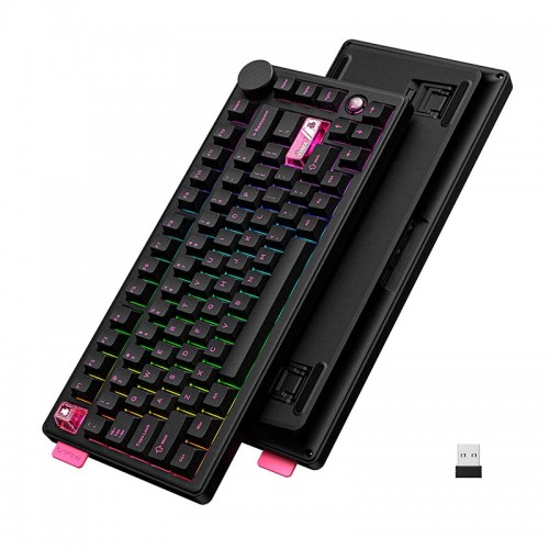 Клавиатура Onikuma Tri Mode Mechanical RGB gaming keyboard 81 Keys MT706 |2.4G/BT/Type-C, ENG Layouts| white
