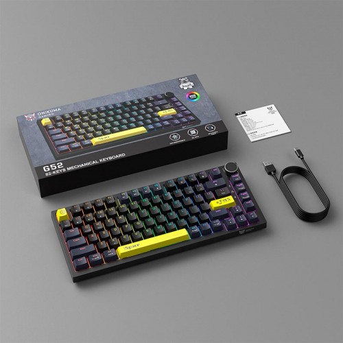 Клавиатура Onikuma Type-C With RGB Wired Mechanical Keyboard 82 Keys G52 |ENG Layouts| black