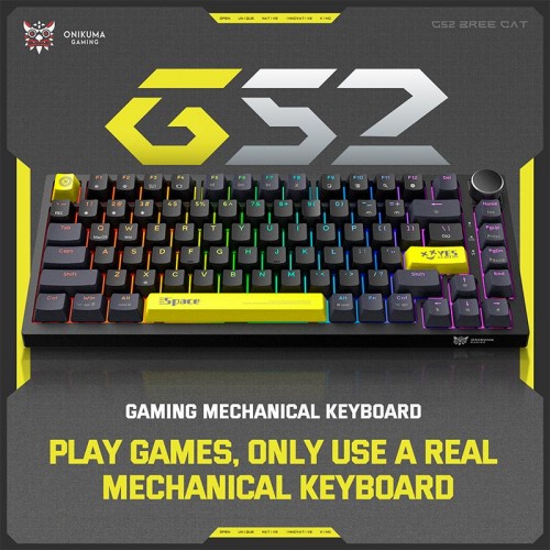 Клавиатура Onikuma Type-C With RGB Wired Mechanical Keyboard 82 Keys G52 |ENG Layouts| black